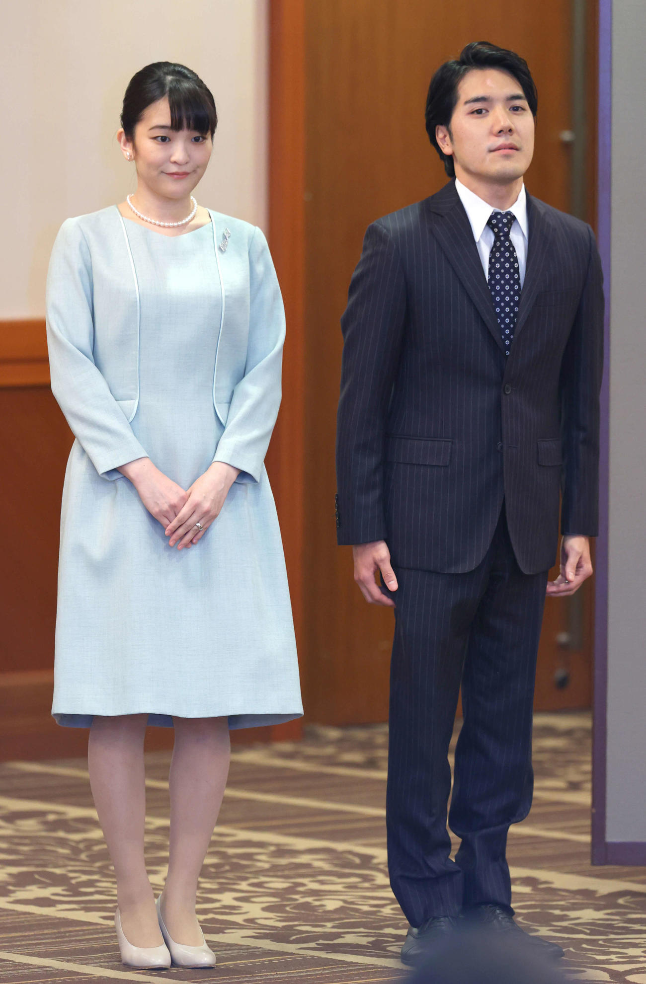 結婚し、記者会見に臨む小室圭さんと眞子さん（代表撮影）