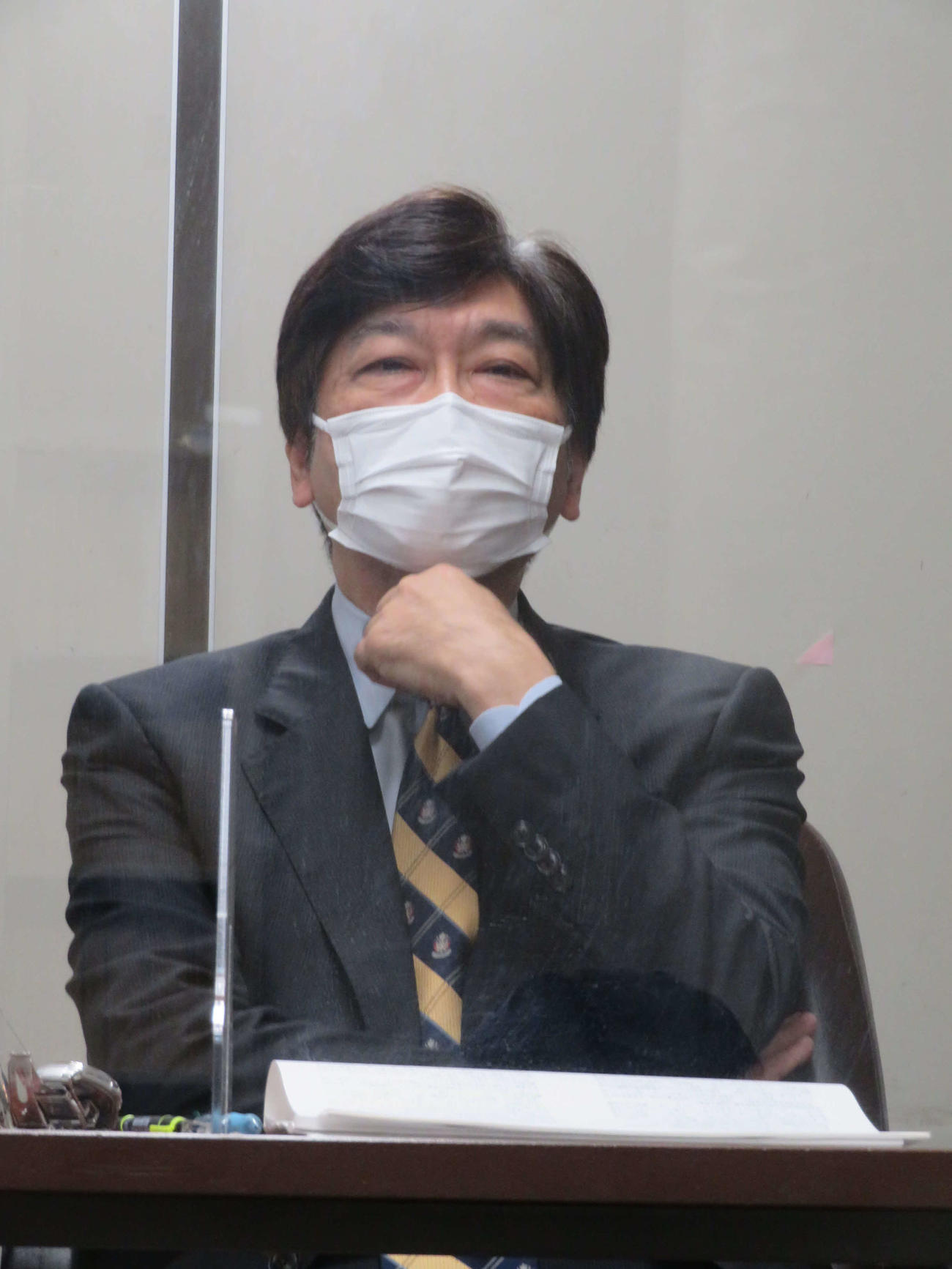 第1回控訴審後、会見を開いた映画「宮本から君へ」の弁護団の伊藤真弁護士（撮影・村上幸将）