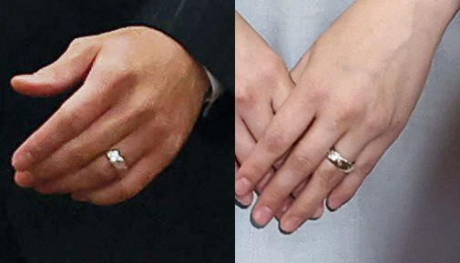 小室圭さん、眞子さんの左薬指には結婚指輪が光っていた（代表撮影）