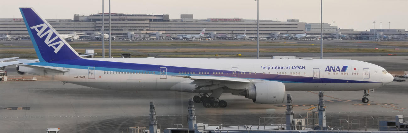 小室圭さん、眞子さんを乗せた飛行機（撮影・鈴木みどり）