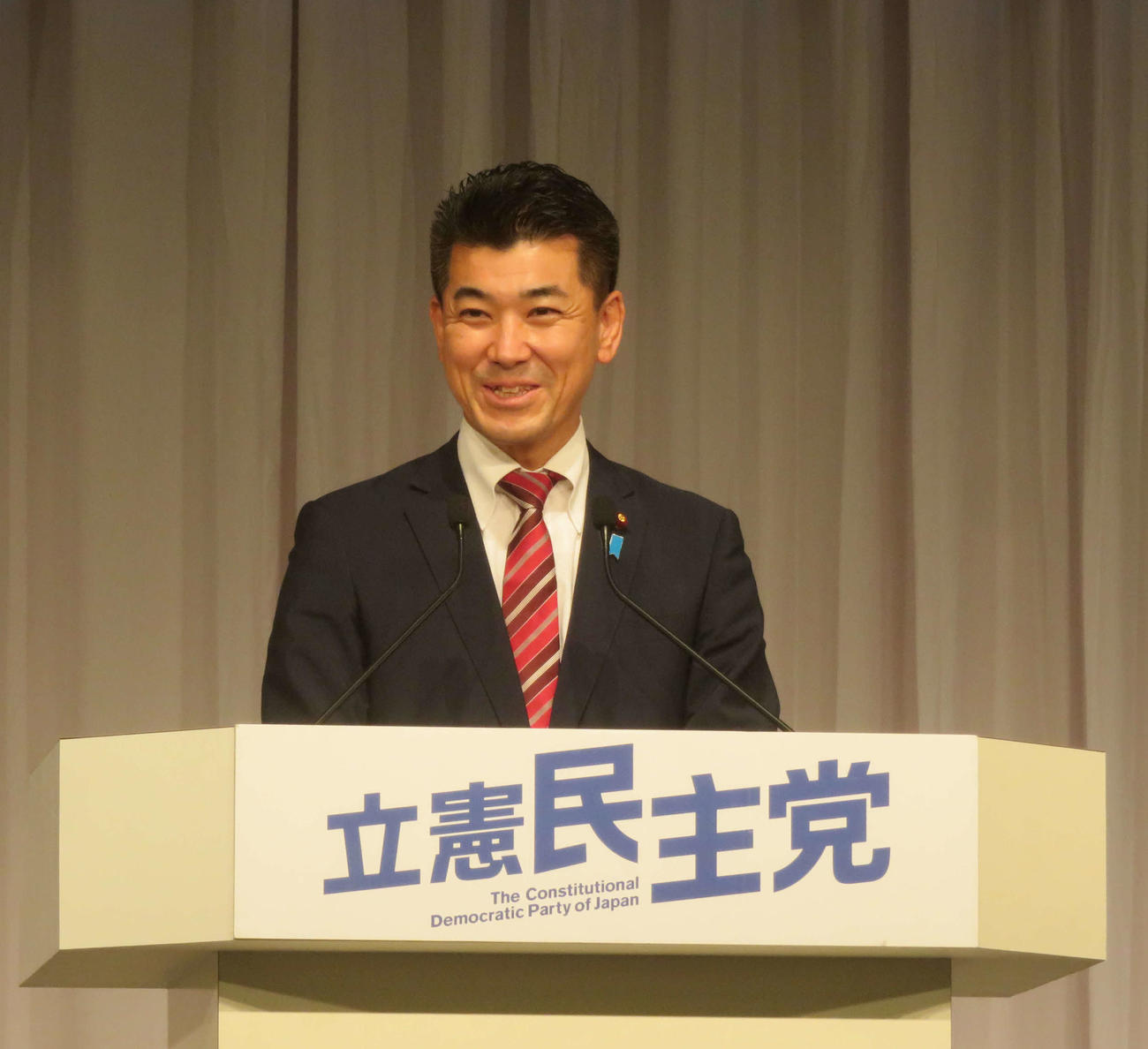 立憲民主党の泉健太新代表（2021年11月撮影）