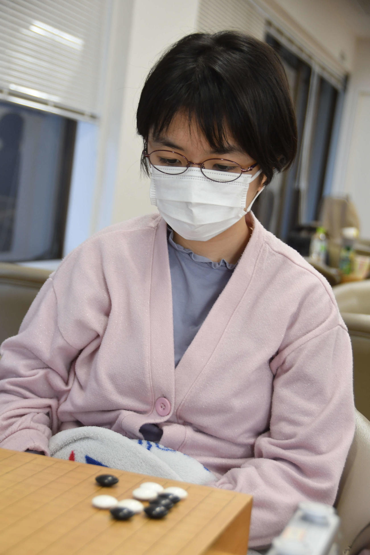 女流名人戦予選Bで星合志保三段を下した仲邑菫二段（日本棋院提供）