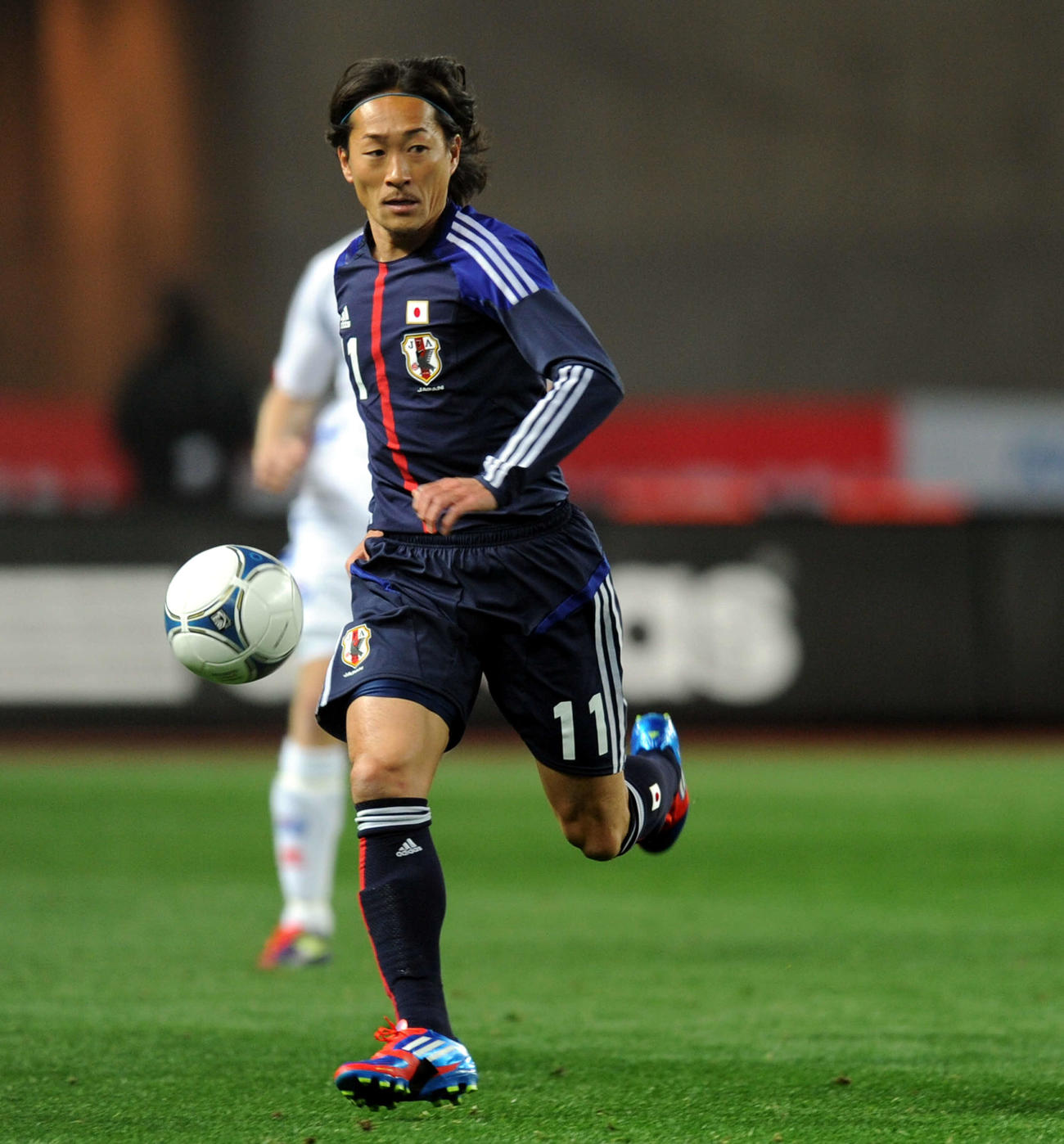 日本代表としても活躍した石川さん（12年2月、アイスランド戦）