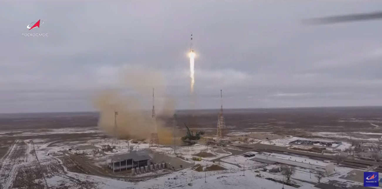 バイコヌール宇宙基地から打ち上げられた、前澤友作氏が乗り込んだロシアの宇宙船ソユーズMS－20（C）Roscosmos