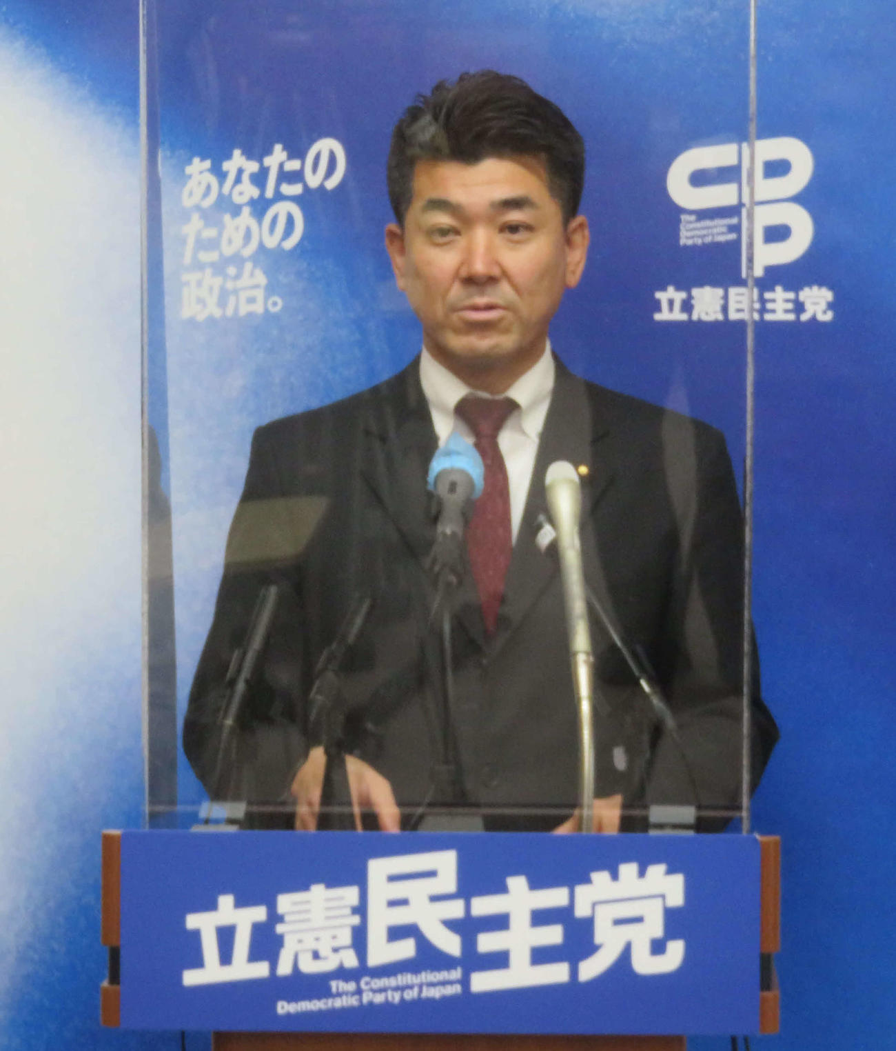 立憲民主党の泉健太代表が特定メディアに対する資金提供問題で福山哲郎前幹事長の説明責任について言及した（撮影・大上悟）