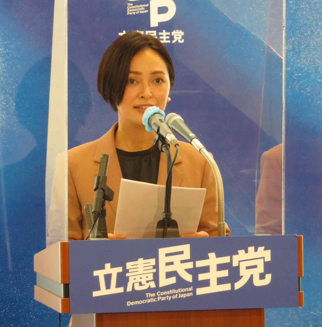 21年8月、参院選への出馬を宣言した、元モーニング娘。の市井紗耶香氏（21年8月10日撮影）