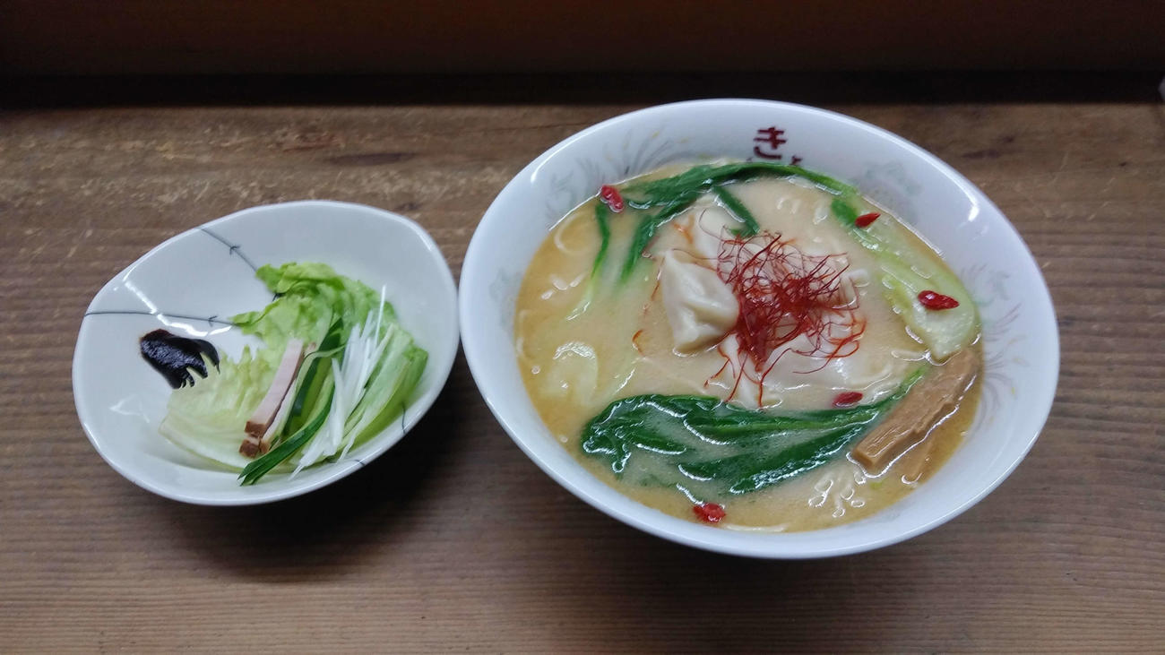 「きよし食堂」など上川町のラーメン店6店舗で提供する特別メニュー「北京タッグラーメン」（税込み1060円）（同店提供）