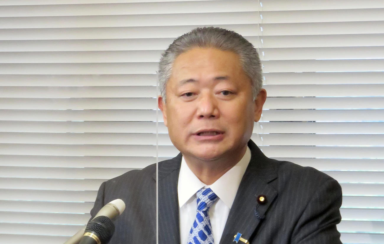 日本維新の会の馬場伸幸共同代表（2021年12月撮影）