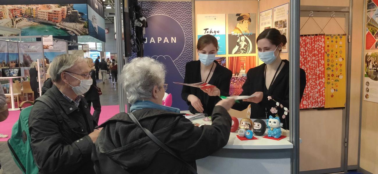 仏パリで開催中の観光フェア「Salon Mondial du Tourisme Paris 2022」の日本ブース