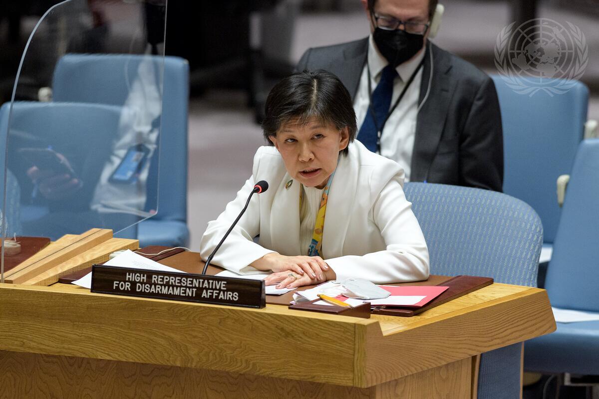国連安保理には日本人女性で初の国連事務次長となった中満泉さんも軍縮担当上級代表として出席している（UN Photo／Manuel Elias）