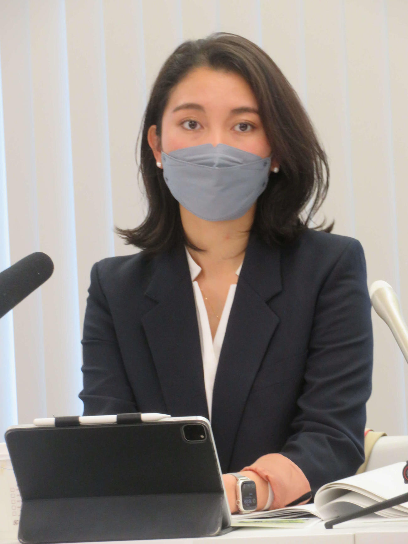 都内で会見を開いた伊藤詩織さん（撮影・村上幸将）