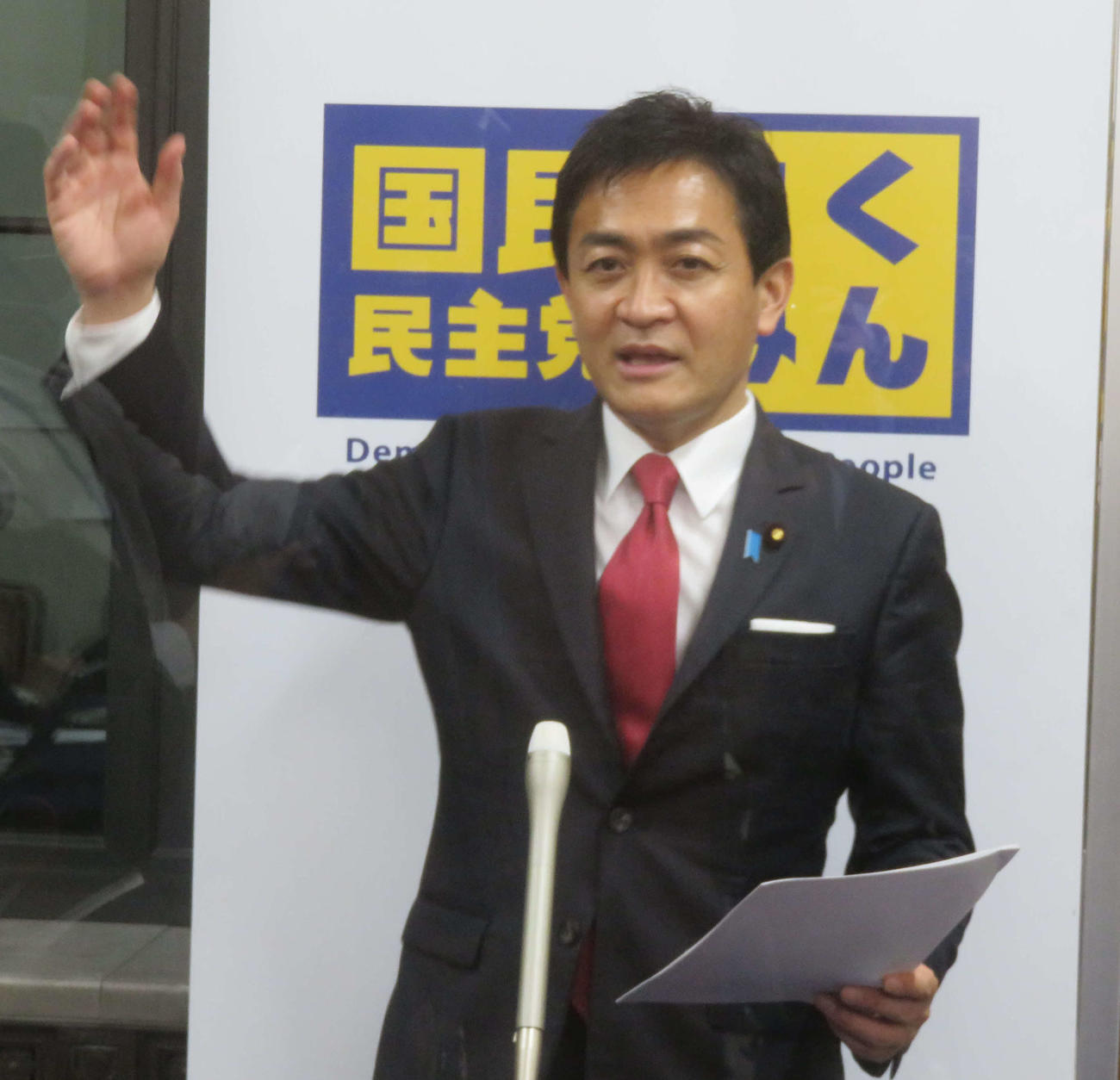 国民民主党の玉木雄一郎代表（2022年1月20日撮影）