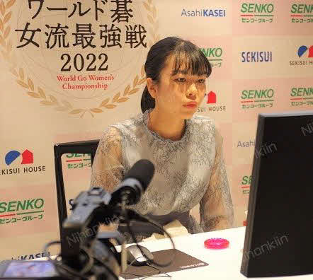 「SENKO CUP　ワールド碁女流最強戦　2022」で日本の女流棋士として初の女流国際棋戦制覇を果たした上野愛咲美四段（日本棋院提供）