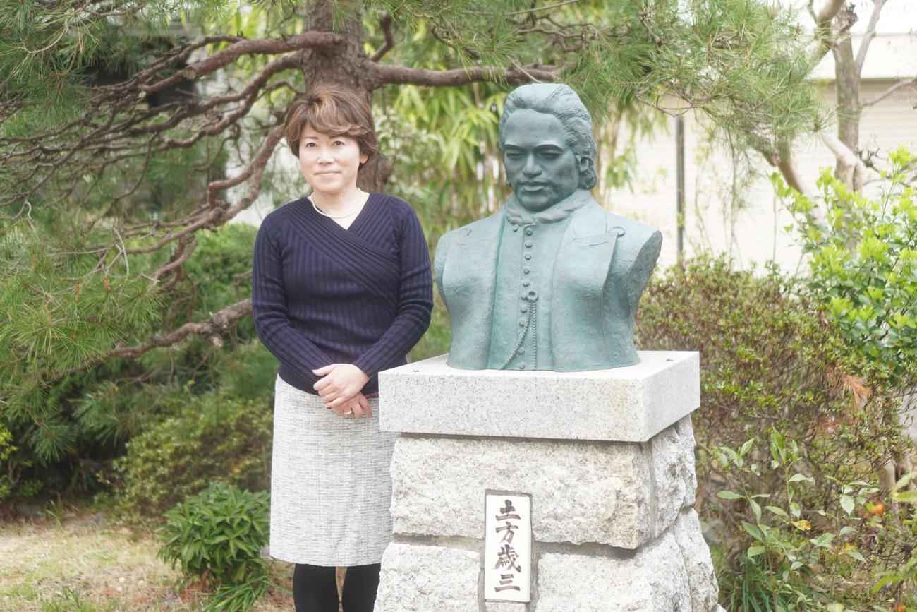 休館への思いを語った「土方歳三資料館」の館長土方愛さん（撮影・沢田直人）