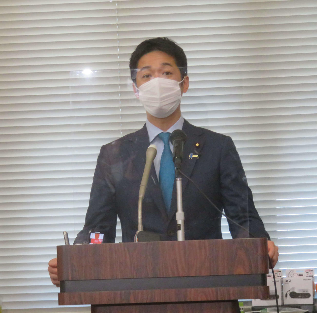 日本維新の会の藤田文武幹事長＝2022年2月2日