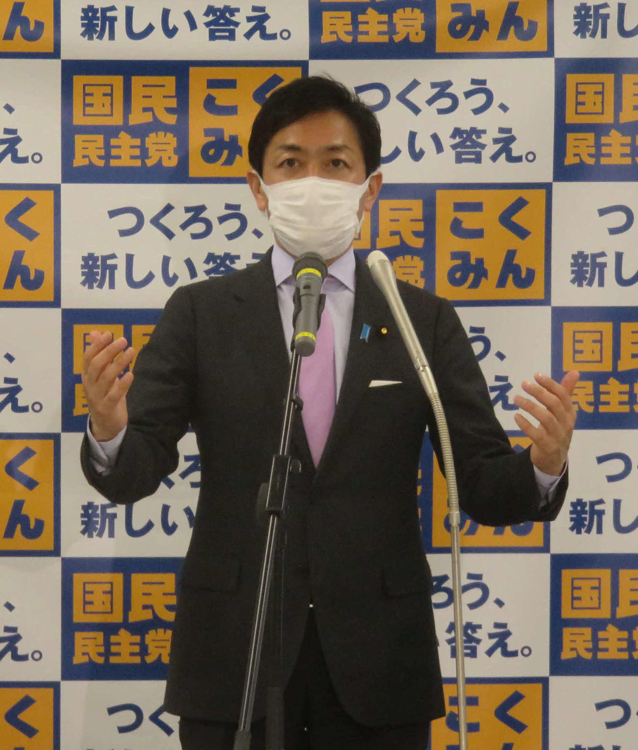 国民民主党の玉木雄一郎代表は日本維新の会の岬麻紀衆院議員の経歴詐称疑惑について、維新の対応を批判した（撮影・大上悟）