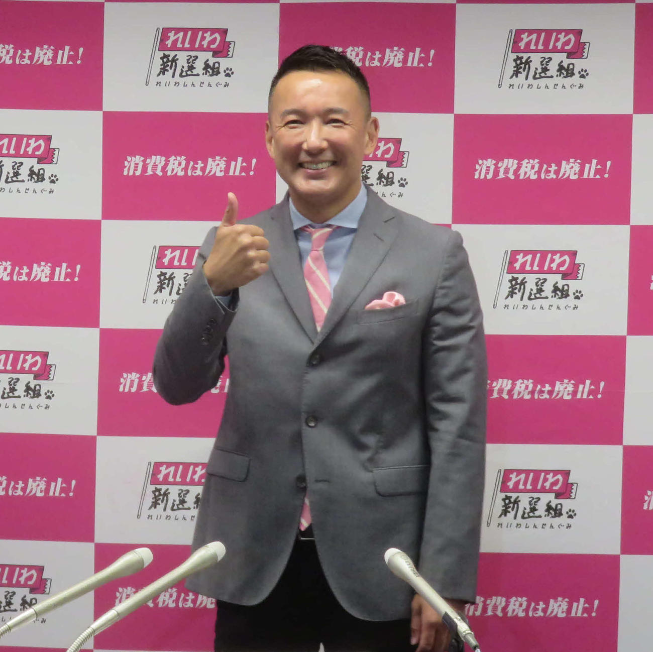 参院選で東京選挙区から出馬することを表明したれいわ新選組の山本太郎代表（撮影・大上悟）