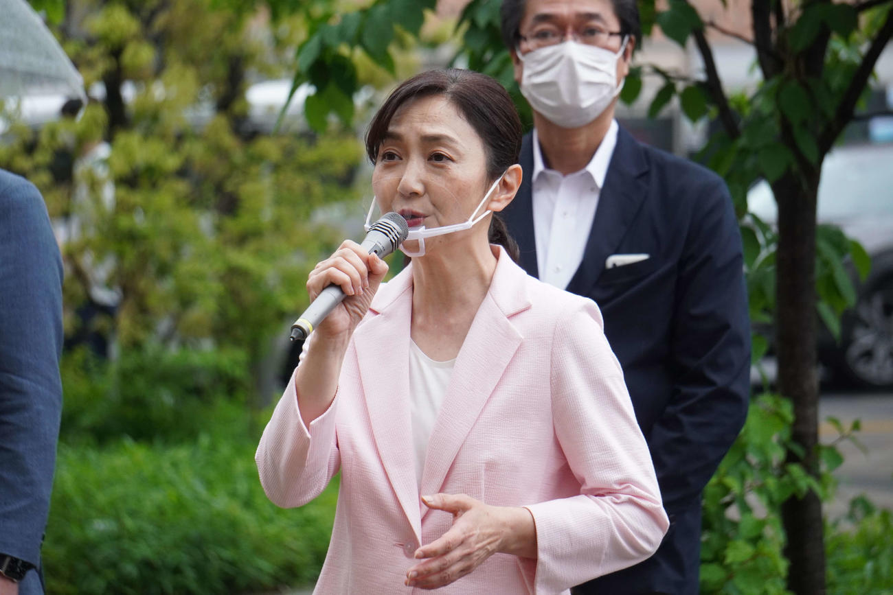 自民党公認で立候補予定の生稲晃子氏＝2022年5月21日