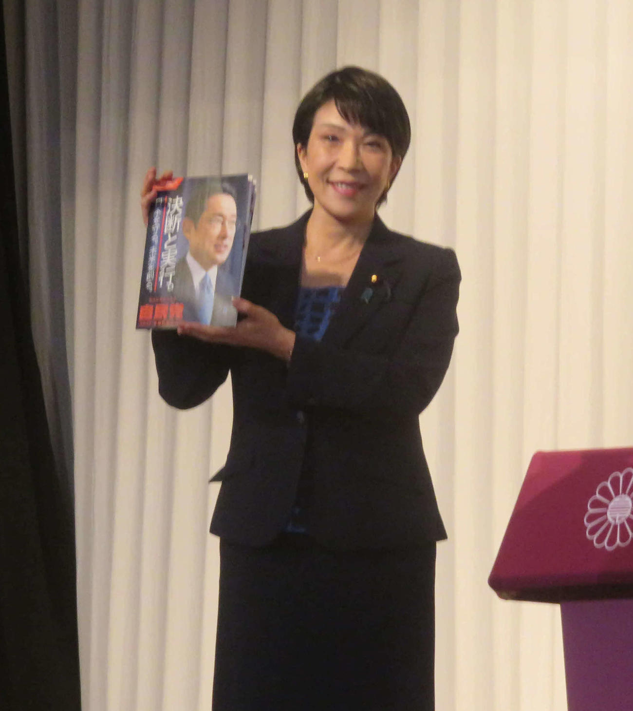自民党の高市早苗政調会長が参院選の選挙公約を発表した（撮影・大上悟）