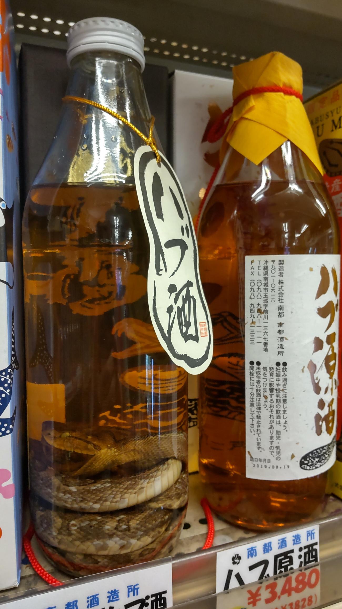 1匹まるごと入ったハブ酒も