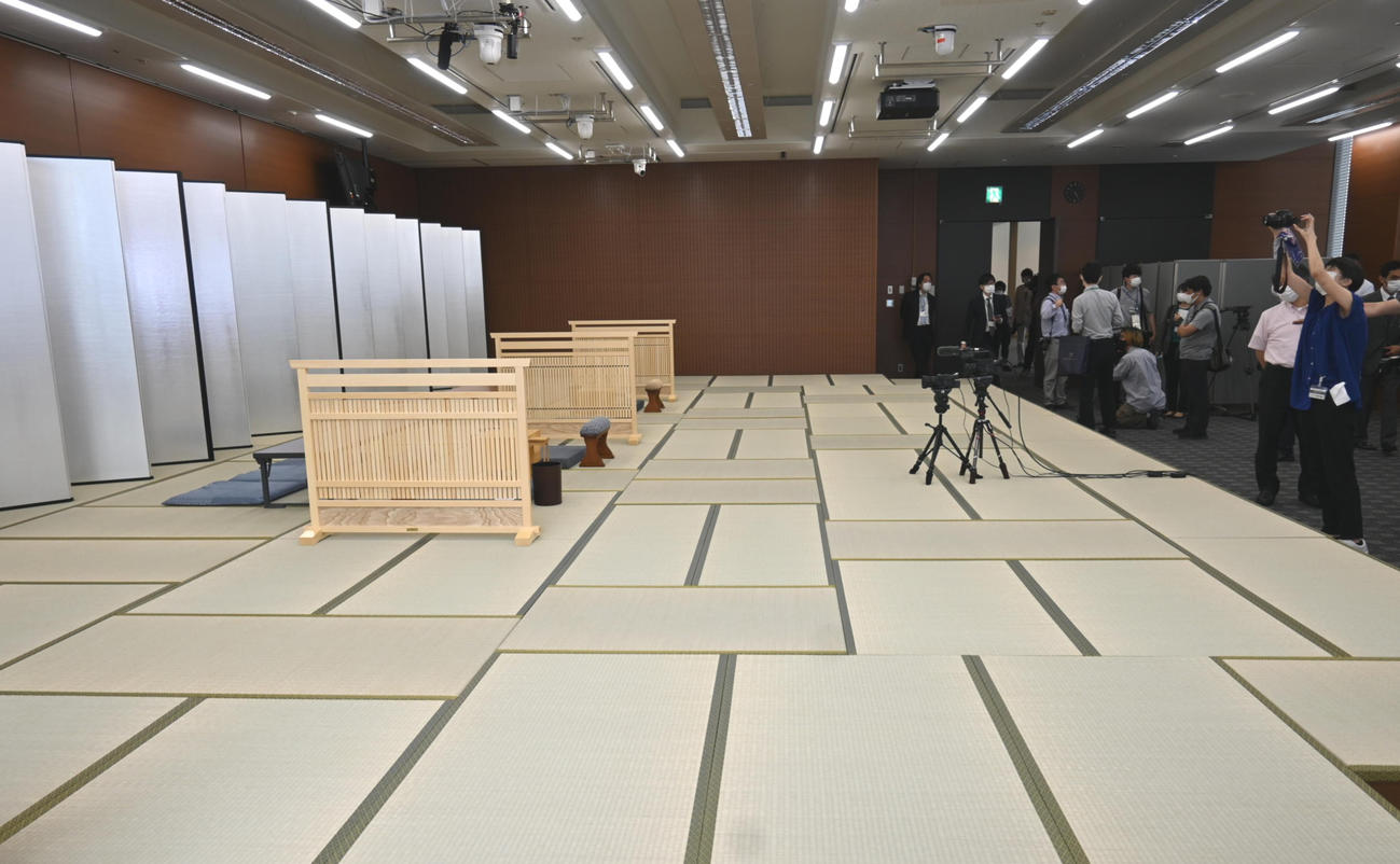 名古屋市の名古屋駅前に建つ複合商業施設「ミッドランドスクエア」25階に新設される名古屋将棋対局場（撮影・松浦隆司）