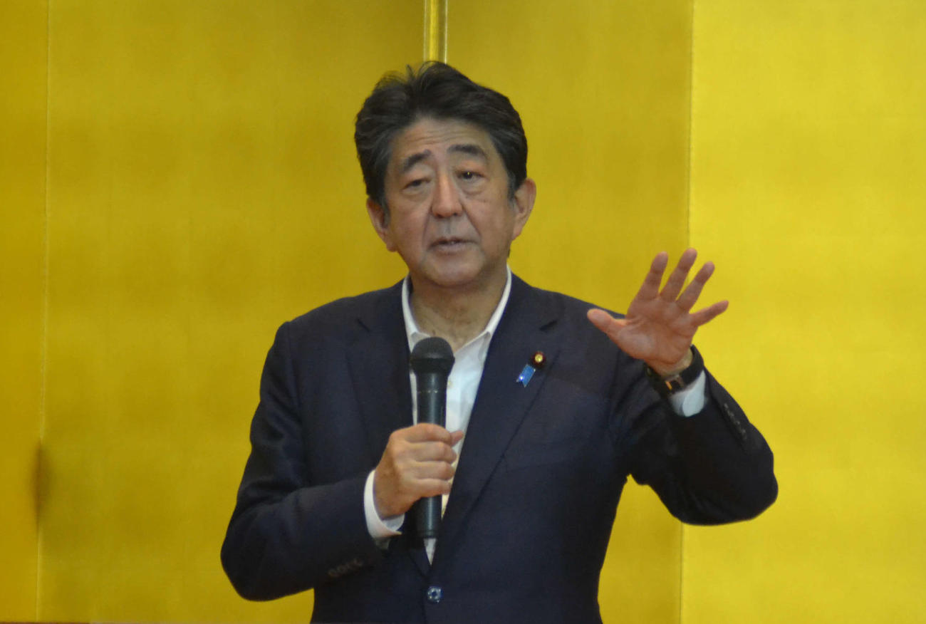 応援演説を行った安倍晋三元首相