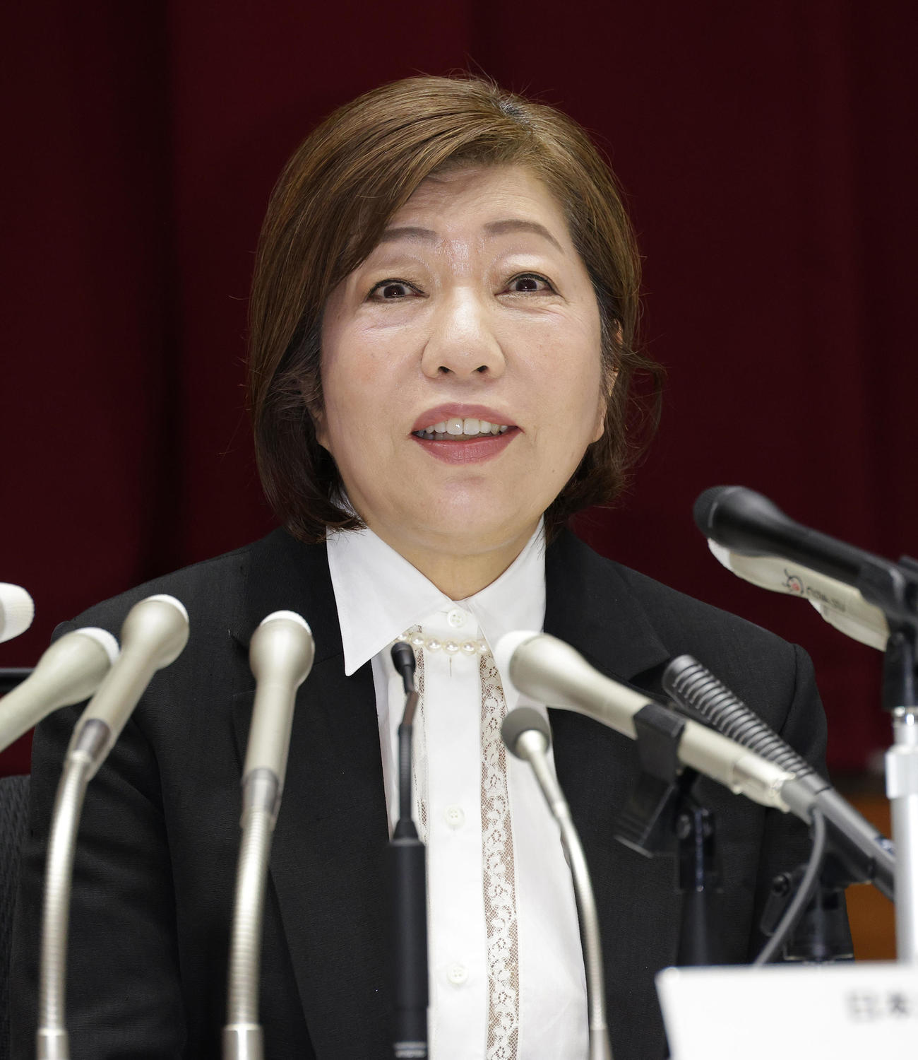 日大次期理事長に就任し会見する林真理子氏（撮影・中島郁夫）