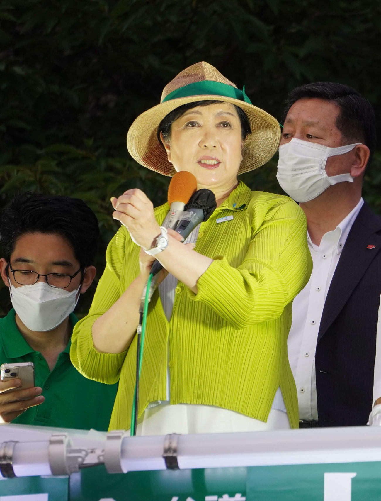 参院選に出馬する元秘書の応援に駆けつけた小池百合子都知事（撮影・沢田直人）