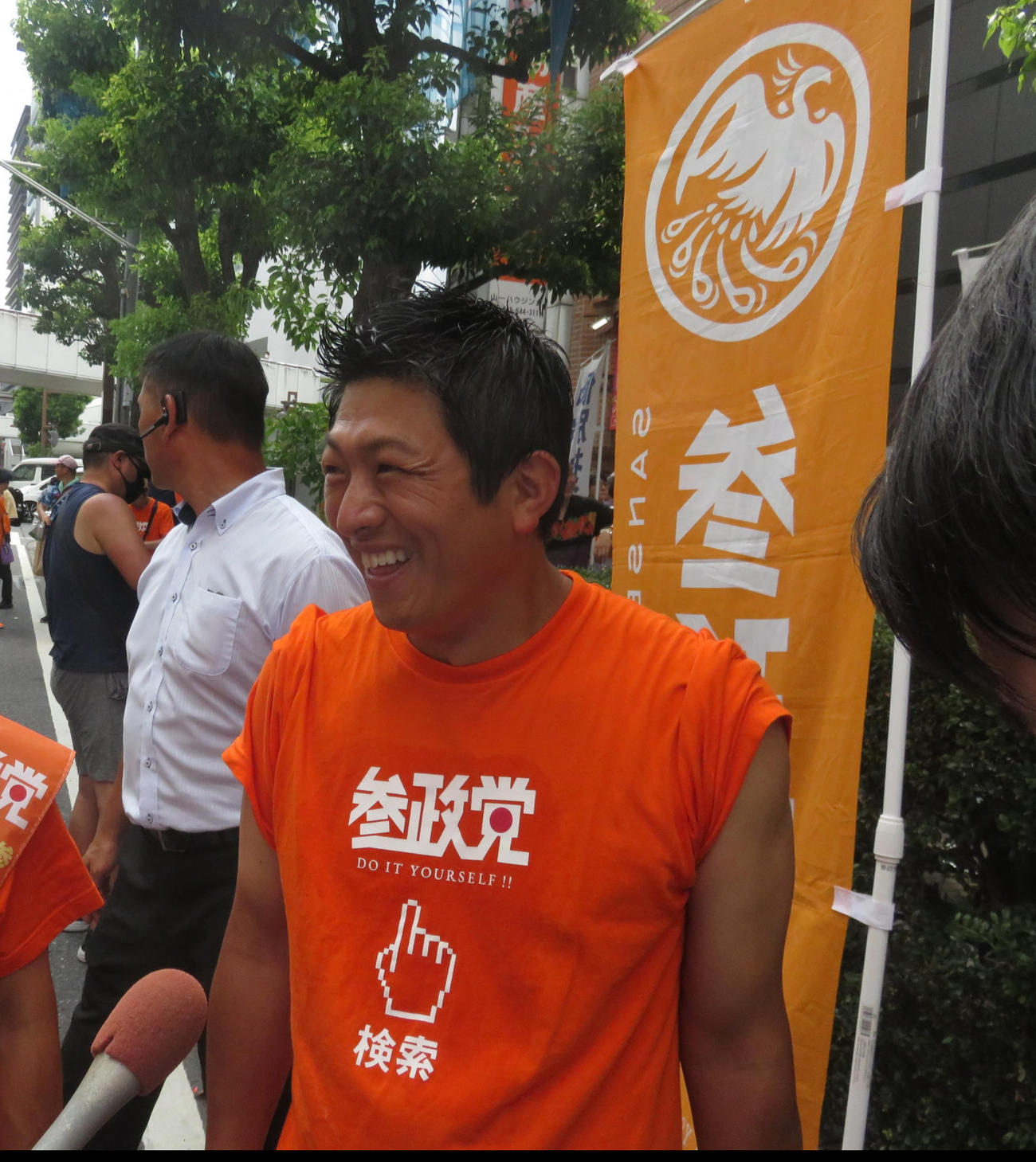 神谷宗幣参政党事務局長（2022年7月7日撮影）