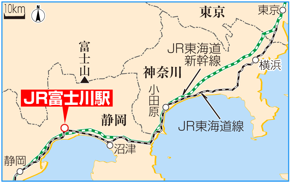 【イラスト】JR富士川駅の地図