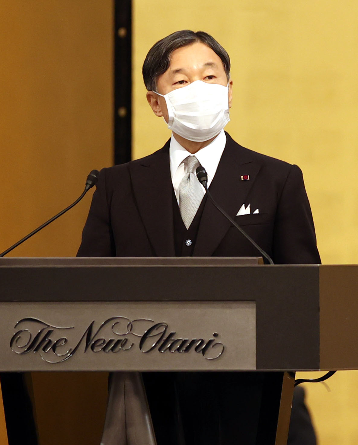 日本遺族会創立75周年記念式典であいさつされる天皇陛下（撮影・狩俣裕三）