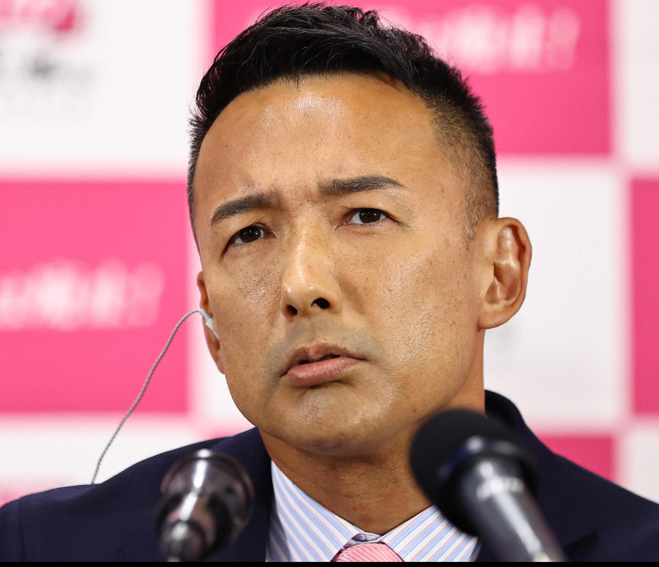 れいわ新選組の山本太郎代表（2022年7月10日撮影）