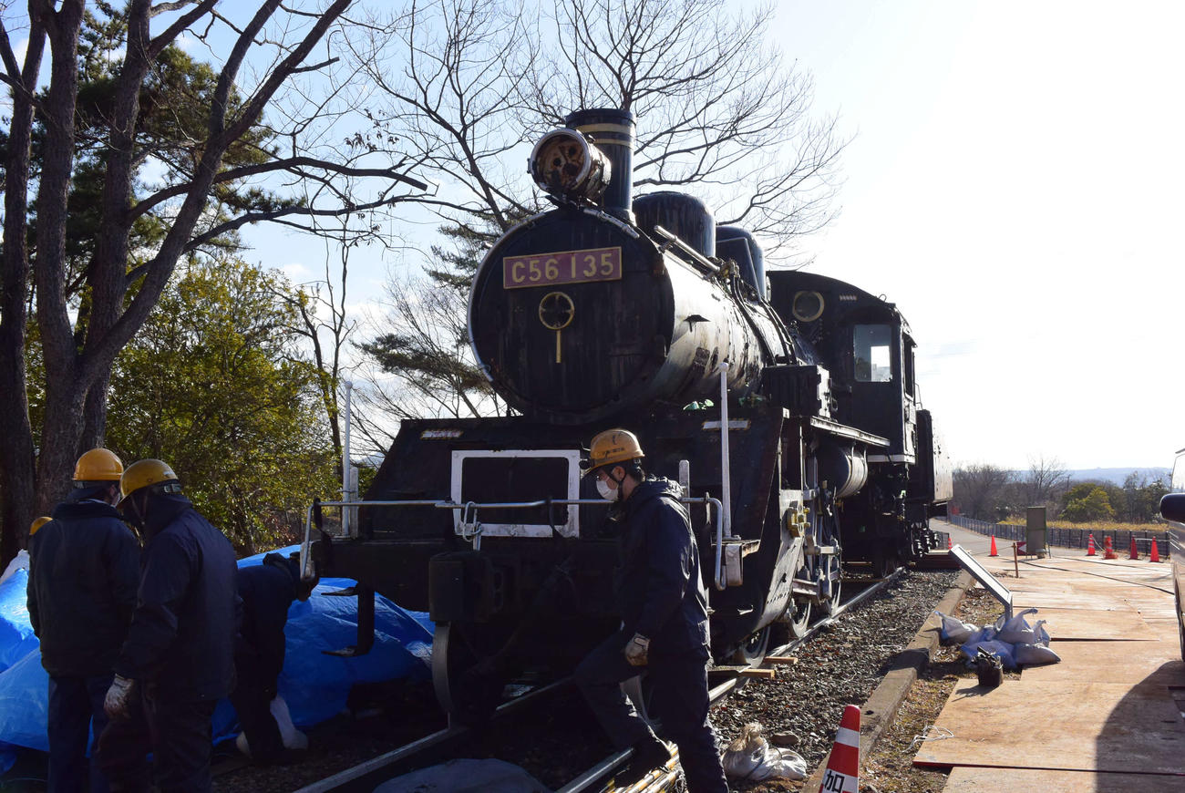 「大井川鐵道」が初のクラウドファンディングで動態化を目指すSL「C56形135号機」（同社提供）