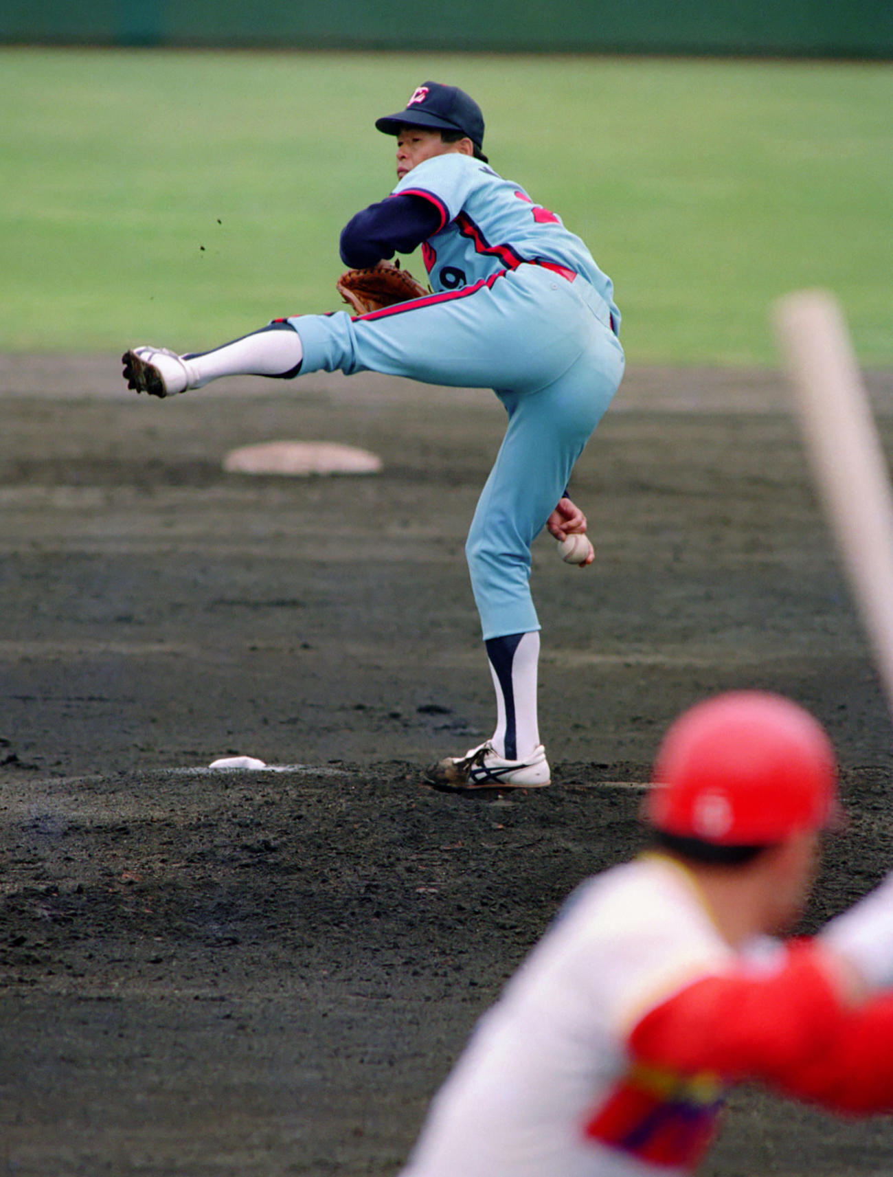 マサカリ投法するロッテ村田兆治（89年5月13日撮影）
