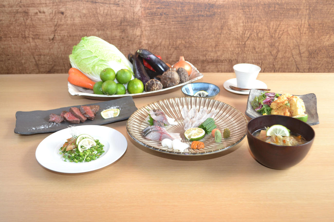 大分県をPRする試食会で提供されたメニュー