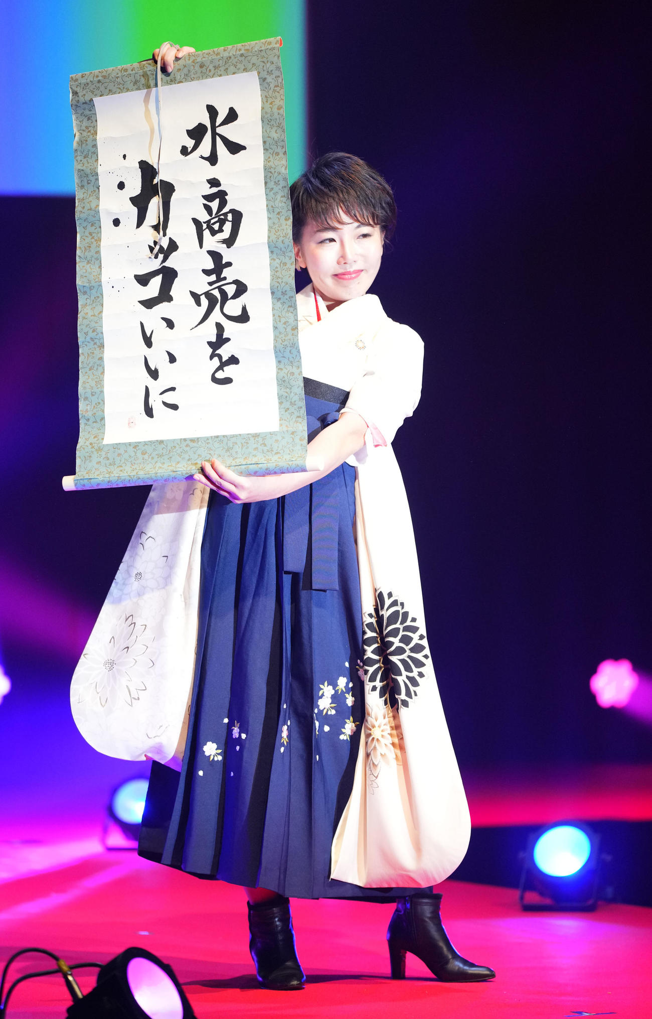 第2回ナイトクイーングランプリでファイナリストの菅原あいなさん（撮影・横山健太）