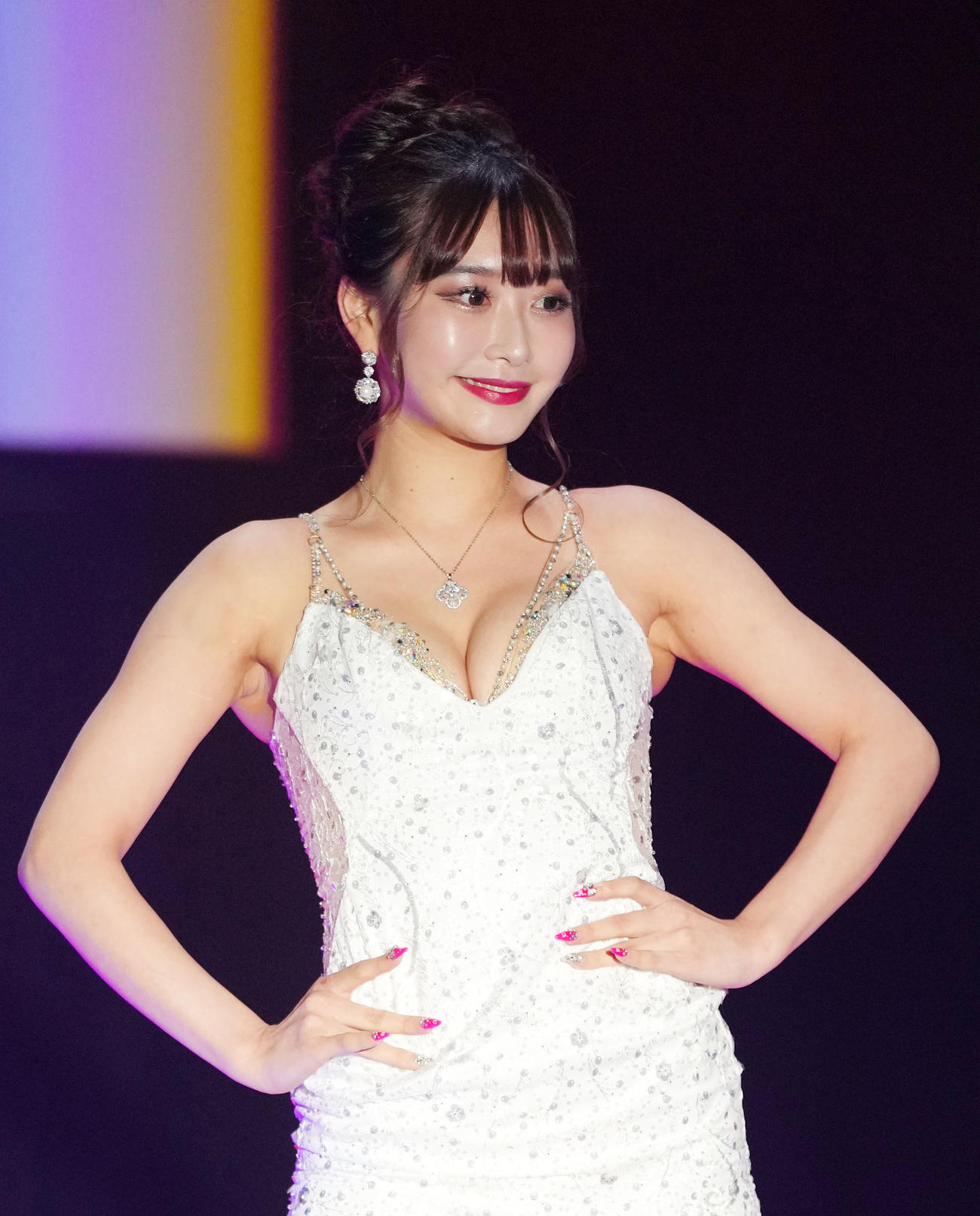 第2回ナイトクイーングランプリでファイナリストのバーレスク東京・ルミさん（撮影・横山健太）