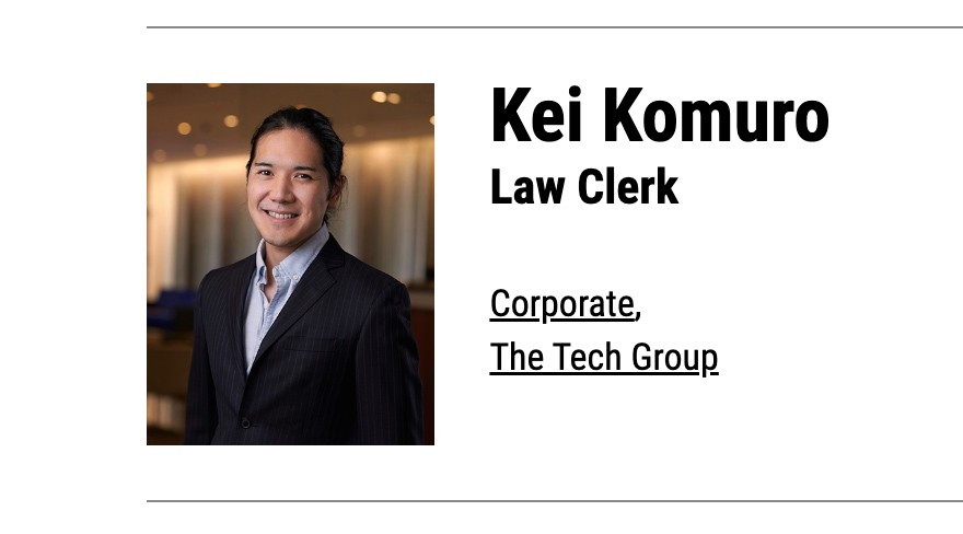 ニューヨークの法律事務所「ローウェンスタイン・サンドラー」のホームページの従業員紹介に掲載された小室圭さんの写真