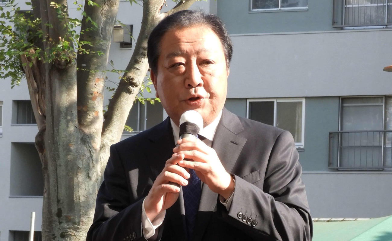 野田佳彦元首相（2017年10月9日撮影）