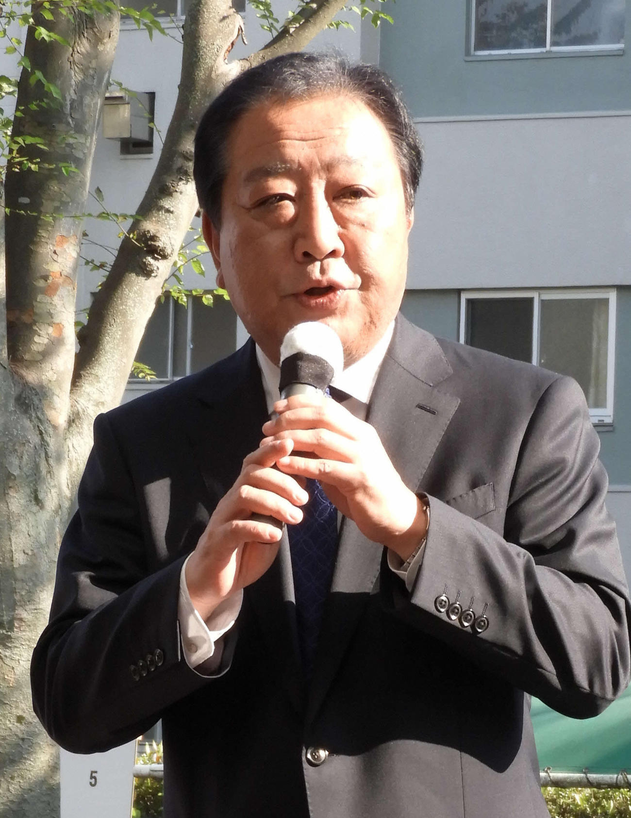 野田佳彦前首相（2017年10月9日撮影）