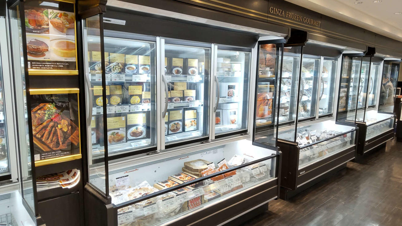 8月31日のオープン以来、売り上げが好調な松屋銀座冷凍食品売り場