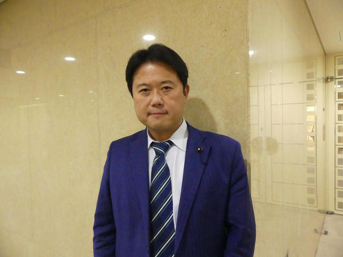 都民ファーストの会の新代表に事実上決まった森村隆行東京都議（2022年11月1日撮影）