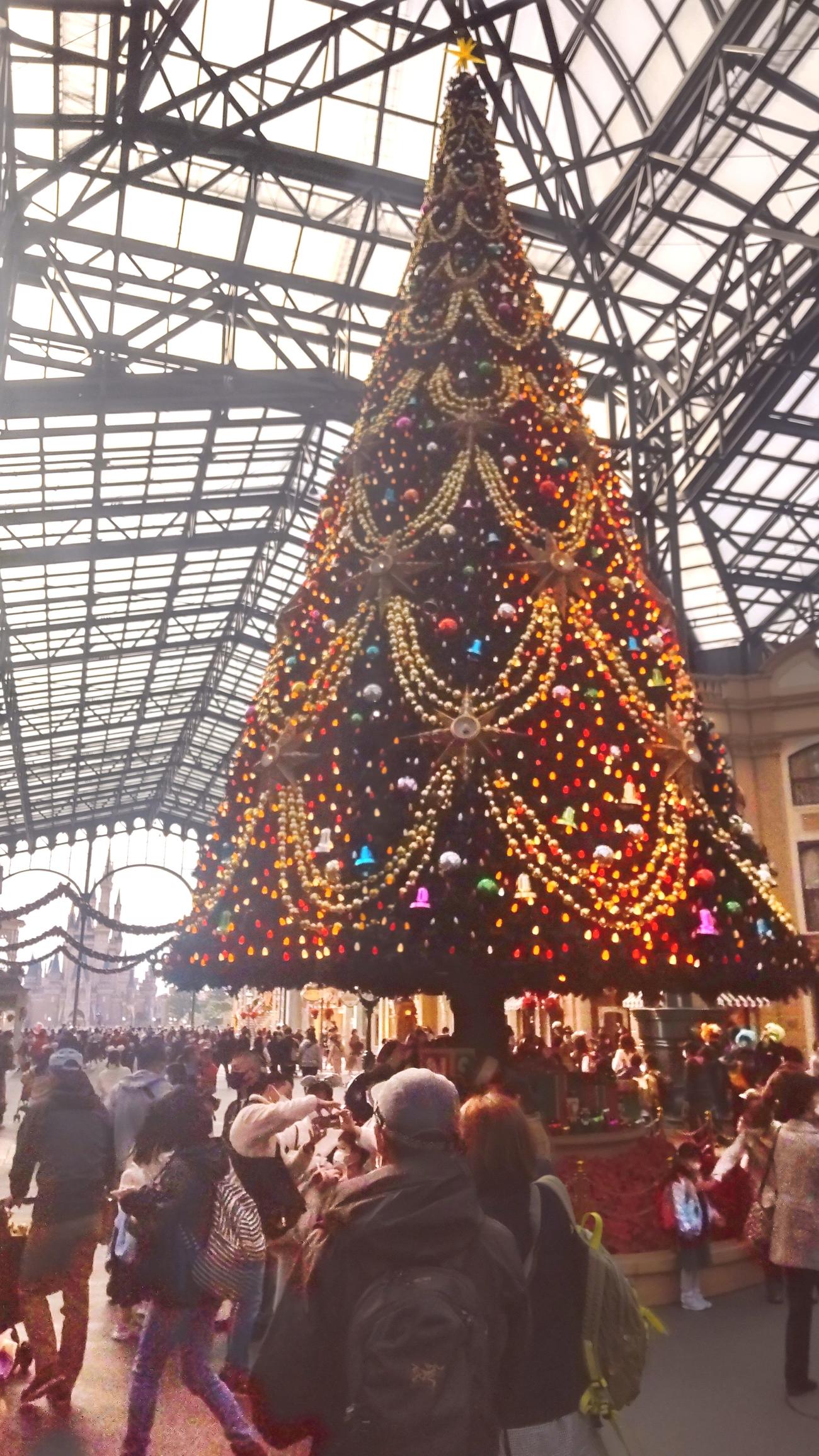 東京ディズニーランドにクリスマスツリーが3年ぶりに戻ってきた（撮影・寺沢卓）