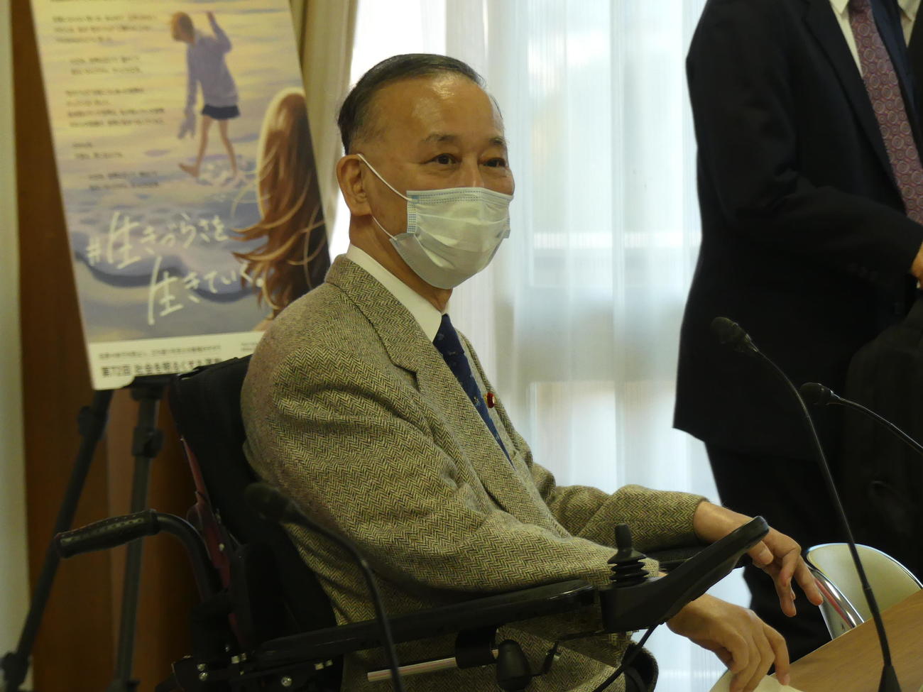 全国保護司連盟理事長として自民党の会合に出席した谷垣禎一・元自民党総裁（撮影・中山知子）