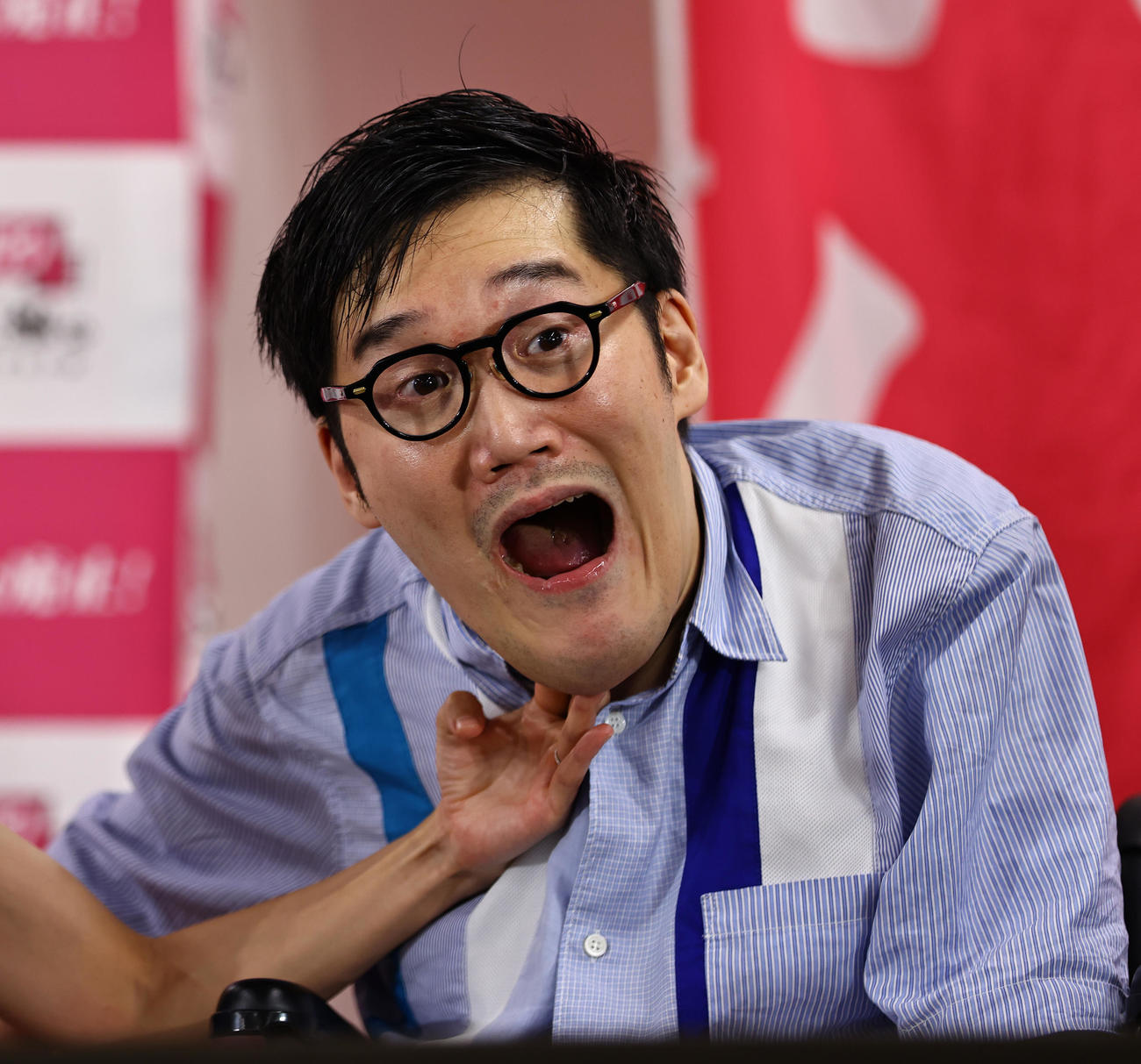 れいわ新選組の天畠大輔氏（2022年7月10日撮影）