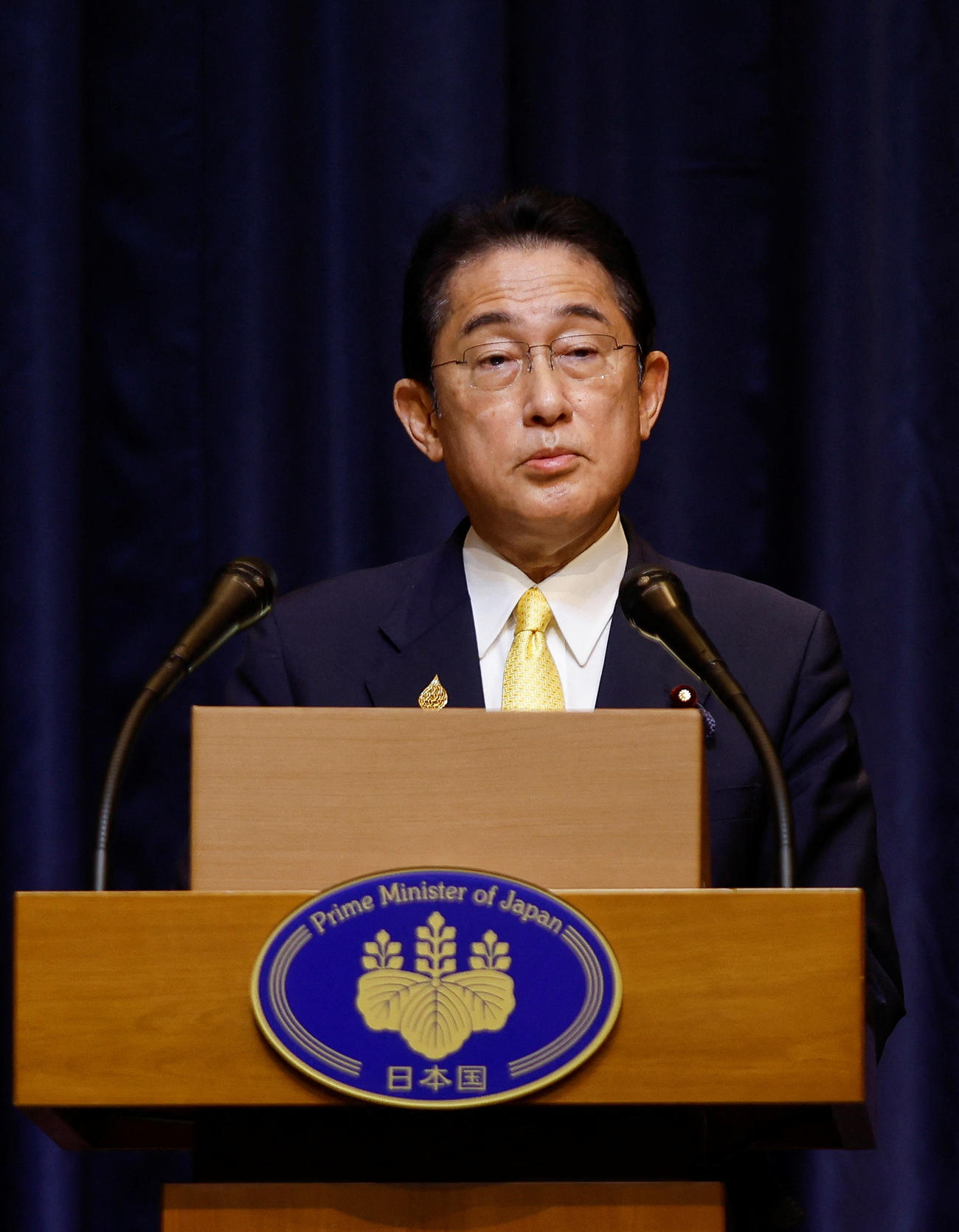 会見を行う岸田首相（ロイター）