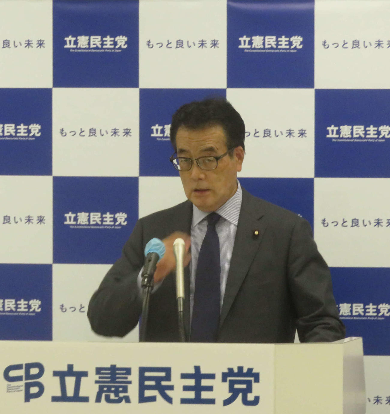 立憲民主党の岡田克也幹事長（2022年9月20日撮影）