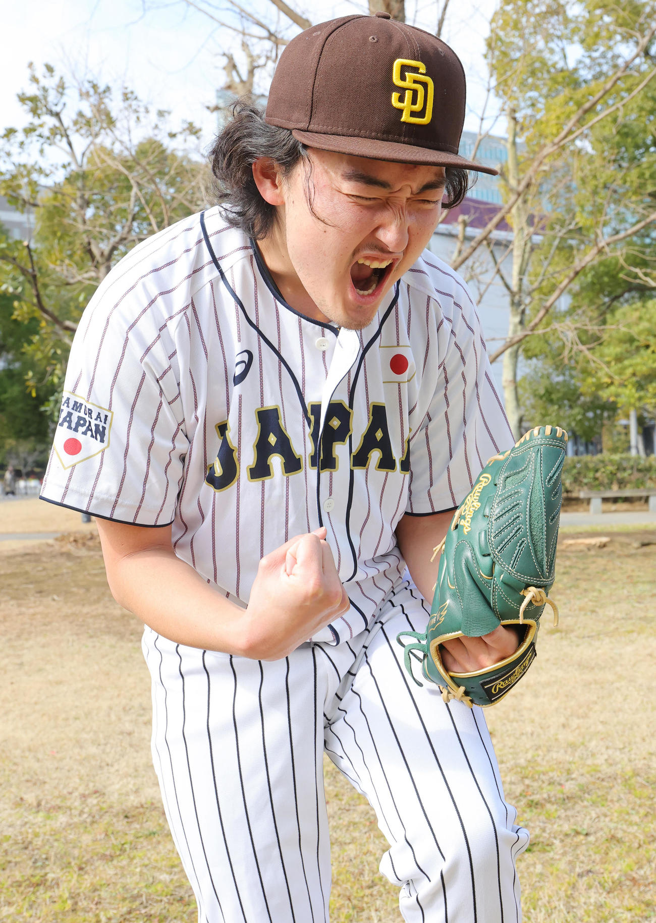 WBCに向け気合が入るカルビッシュ有（撮影・野上伸悟）