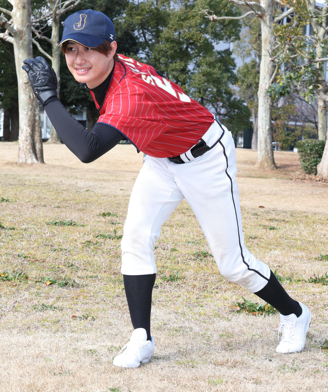 WBCに向け気合が入る周東うきょーん（舞々のケート）（撮影・野上伸悟）