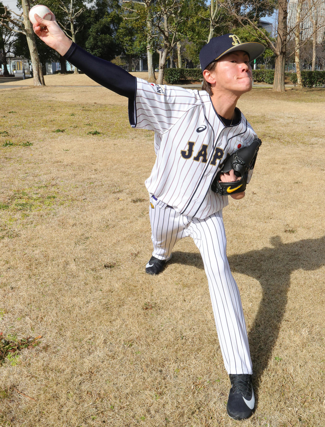 WBCに向け気合が入る山本申伸（もうしのぶ、いでけん）（撮影・野上伸悟）